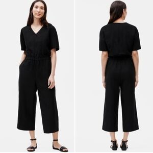 Eileen Fisher Black Cropped Jumpsuit
